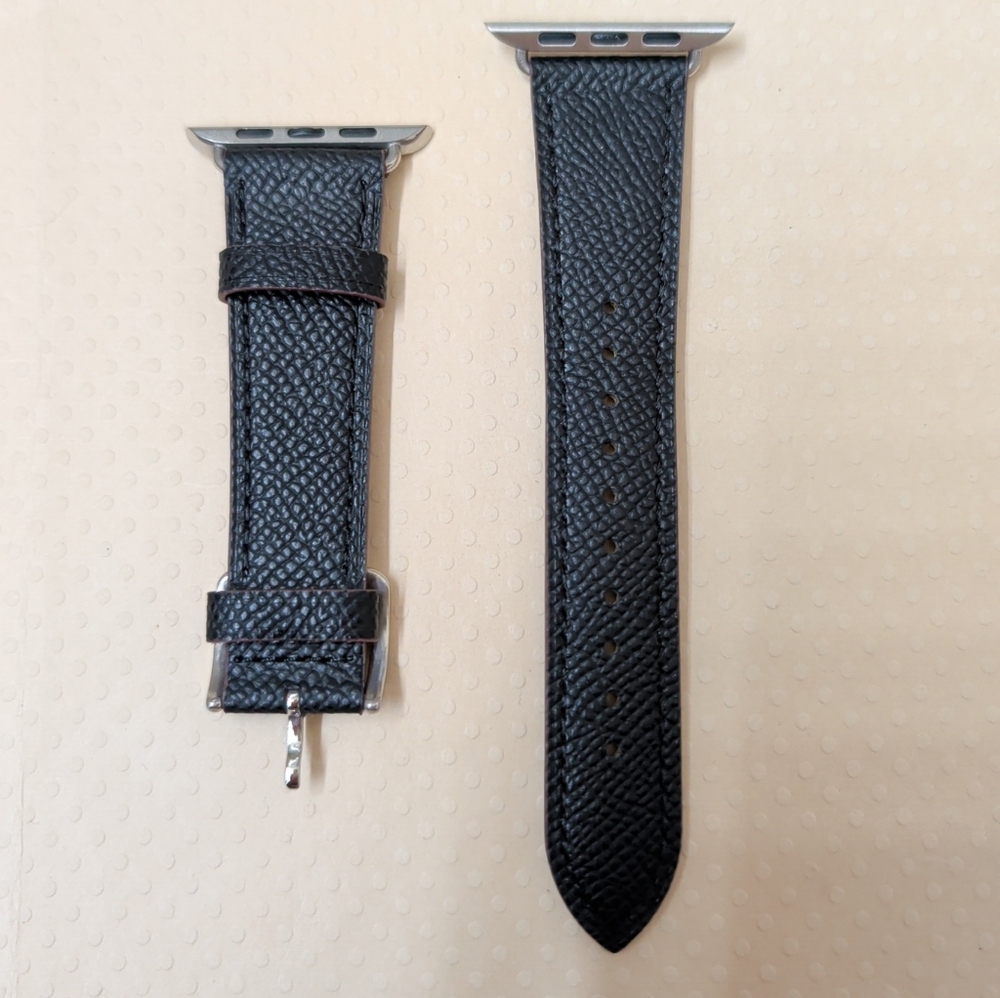 Apple Watch Single Tour Black Leather Band